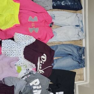 Under Armour Pink Hoodie with Gold Logo Shein Old Navy